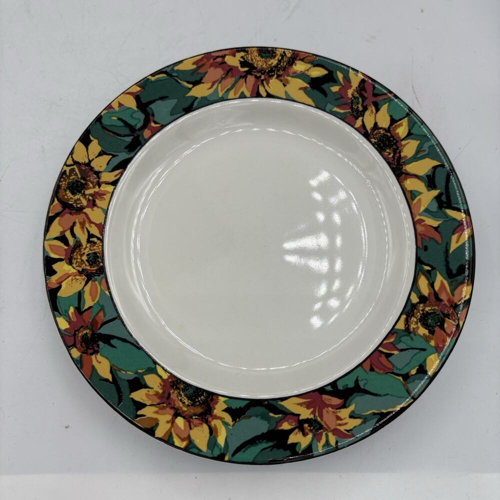 Sakura Vitromaster Salad Plates 7.75" Sunflower 1994 Sue Zipkin Lot Set of 4 Vtg - Picture 7 of 12